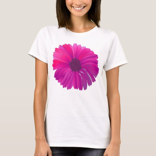 ピンクの花柄タンクトップ＆Tシャツ Tシャツ (正面)