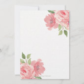 ピンクの花柄ディスコテーマのブライズシャワー招待状 招待状 (裏面)