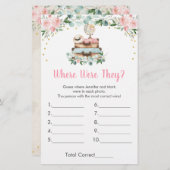 ピンクの花柄トラベルどこどこ ブライダルゲーム (正面/裏面)