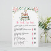 ピンクの花柄トラベル ヒーセッドシーセッド ブライダルゲーム (スタンド正面)