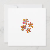 ピンクの花柄ポップ「ありがとう！」 (裏面)