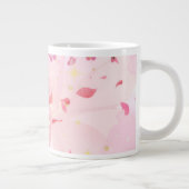 ピンクの花柄マグカップ ジャンボコーヒーマグカップ (右)