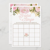 ピンクの花柄両面仕様の結婚前お楽しみ会ゲーム (正面/裏面)