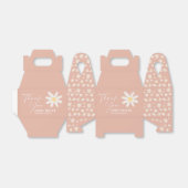 ピンクの花柄感謝の気持ちを表すギフトボックス フェイバーボックス (折り畳みなし)