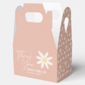 ピンクの花柄感謝の気持ちを表すギフトボックス フェイバーボックス (オープン)