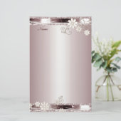 ピンクの花柄文房具 便箋 (スタンド正面)