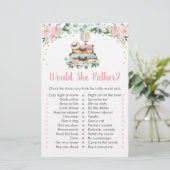 ピンクの花柄旅行 ウェディングシャワーゲーム (スタンド正面)