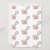 ピンクの花柄 キッチンを満たす ブライダルシャワー 招待状 (裏面)