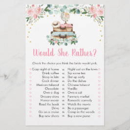 ピンクの花柄 トラベル 彼女はどちらか  ブライダルゲーム