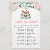 ピンクの花柄 トラベル 彼女はどちらか  ブライダルゲーム (正面/裏面)