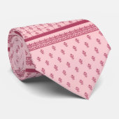 ピンクの花柄 ネクタイ (ロール)