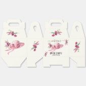 ピンクの花柄 ハット デンバー ブライダルシャワー フェイバーボックス (見開き)