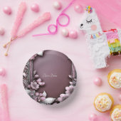 ピンクの花柄 ペーパーボウル (パーティー)