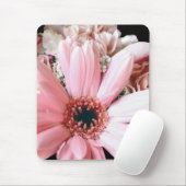 ピンクの花柄 マウスパッド (マウス)