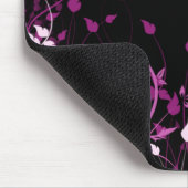 ピンクの花柄 マウスパッド (コーナー)