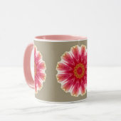 ピンクの花柄 マグカップ (正面左)