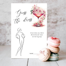 ピンクの花柄 推測ドレス ブライダルシャワーのゲーム