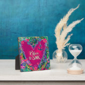 ピンクの花柄 沈まないアンカー インスピリビティ フォトプラーク (インサイチュ)