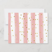 ピンクの花柄 間もなく連れ去られる プレ婚パーティー サンキューカード (裏面)