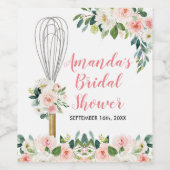 ピンクの花柄 間もなく連れ去られる ワインボトルラベル ワインラベル (シングルラベル)