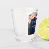 ピンクの花柄 青い木の独身最後の夜 ショットグラス (左)