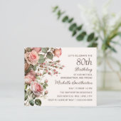 ピンクの花柄 100歳の祖母 80歳の誕生日 (スタンド正面)