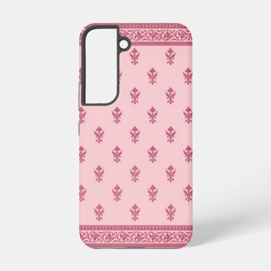 ピンクの花柄 SAMSUNG GALAXYケース (裏面)