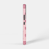 ピンクの花柄 SAMSUNG GALAXYケース (右側面)