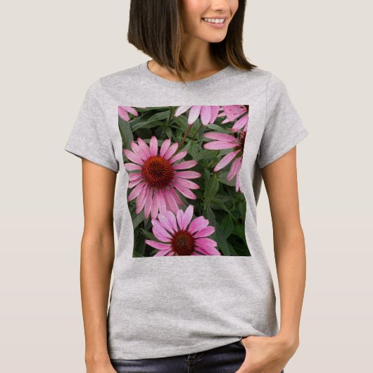 ピンクの花柄Tシャツ Tシャツ (正面)