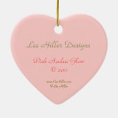 ピンクの花梨の輝き セラミックオーナメント (裏面)