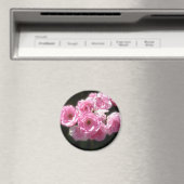 ピンクの花標準、2 1/4インチの丸いマグネット マグネット (インサイチュ (食洗機))