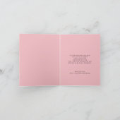 ピンクの花模様クロスバプテスマ《キリスト教》洗礼式や命名式ありがとう 招待状 (内部)