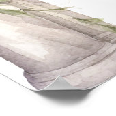 ピンクの花模様バラはロマンチック結婚な歓迎をアーチ ポスター (角)