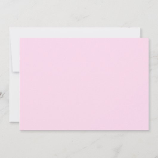 ピンクの花模様写真のアーチガールがFirst Communionをクロス サンキューカード (裏面)