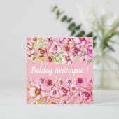 ピンクの花模様 – ハンガリー語の名前の日 (スタンド正面)