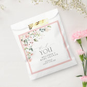 ピンクの花水色ガールありがとう赤ちゃんシャワー フェイバーバッグ (封をした状態)