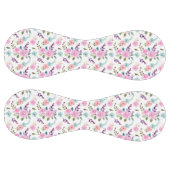 ピンクの花水色シームレス ソフトボール (パネル)