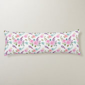 ピンクの花水色シームレス ボディピロー (裏面)