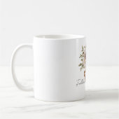 ピンクの花瓶チョコレートクリームの花 コーヒーマグカップ (左)