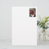 「ピンクの花瓶」のフローラ 便箋 (スタンド正面)