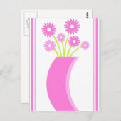 ピンクの花瓶 – はがき (正面/裏面)