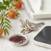 「ピンクの花瓶」フローラキーチェーン キーホルダー (側面)