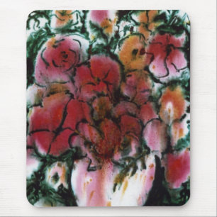 「ピンクの花瓶」フローラマウスパッド マウスパッド