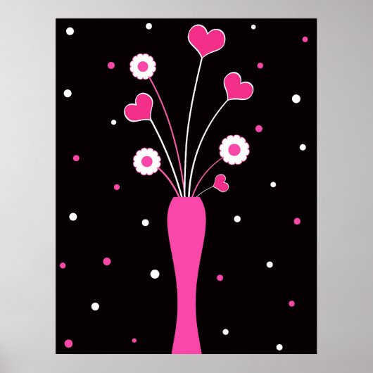 ピンクの花瓶 – ポスター (正面)