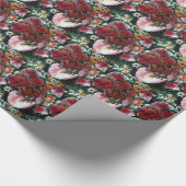 「ピンクの花瓶」花園ラッピング紙 ラッピングペーパー (角)