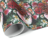 「ピンクの花瓶」花園ラッピング紙 ラッピングペーパー (ロールコーナー)