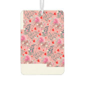 ピンクの花畑 カーエアーフレッシュナー (裏面)
