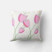 ピンクの花畑 クッション (裏面)