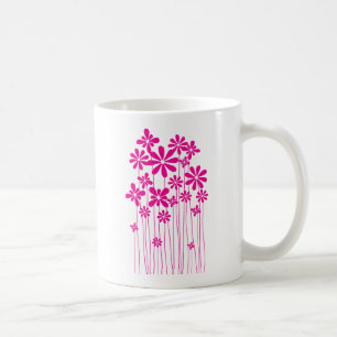 ピンクの花畑 コーヒーマグカップ