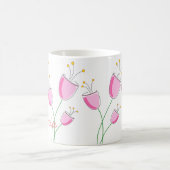 ピンクの花畑 コーヒーマグカップ (中央)